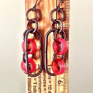 Earrings Steampunk Industrial Diesel OOAK Handmade